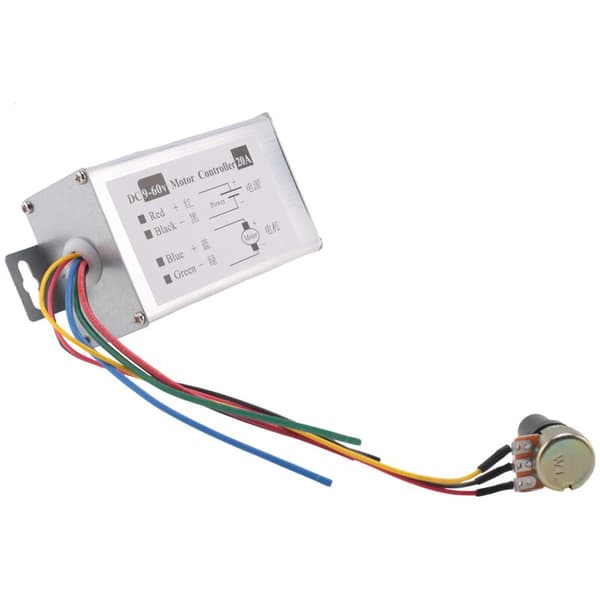 DC9V 12V 24V 48V 60V 20A PWM Motor Speed Controller Driver 0-1200W Adjustable Power