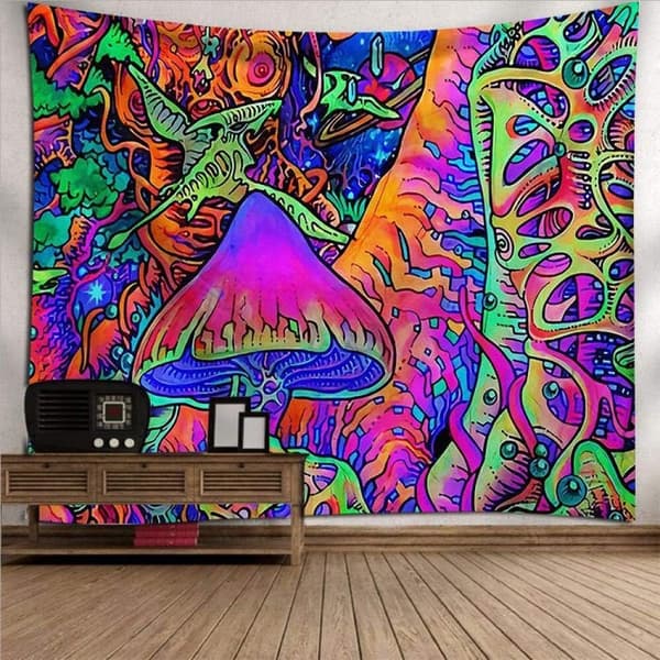 Seinävaate Hippie-seinävaate Trippy Psychedelic Seinävaate