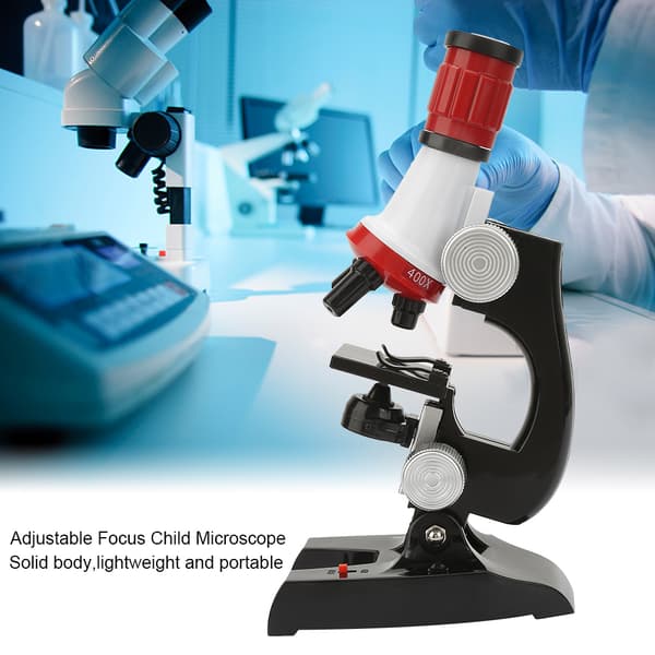 Kids Biological Microscope Kit Educational Science Beginner Microscope Toys