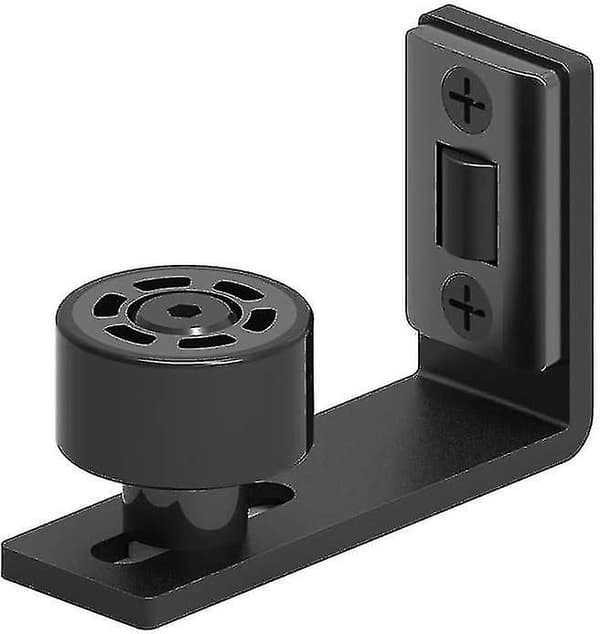 Adjustable Sliding Barn Door Floor Guide, Bottom Roller Guide, Wall Mount Hardware, Black