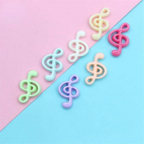 Kawaii Resin Flatback Notes, Scrapbooking Decorations, Miniature Figurines, Phone Case Accessories, DIY