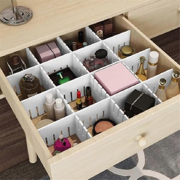 Dustproof Panel Suitable for Finishing Shelves with Various Small Items Adjustable Drawer Sorting Box with Fastening Buckle A