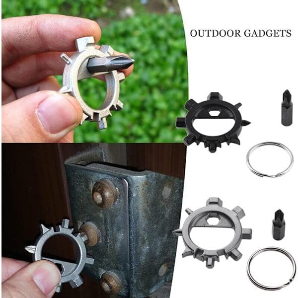 12-in-1 Snowflake Multitool – Stainless Steel Keychain Screwdriver, Bottle Opener for Camping & Adventure