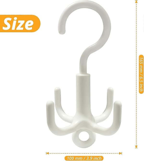 Belt Hook Scarf Tie Holder Fixed Hook 2 Pieces with 4 Prongs