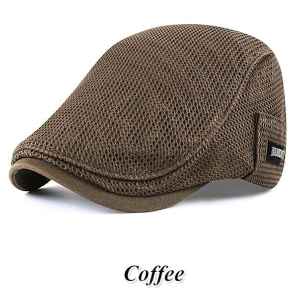 Cabbie Flat Cap Pustende Mesh Newsboy Beret Ivy Cap Kaffe Kaffe Kaffe Coffee