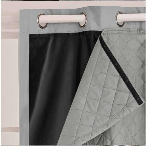 Upgraded Detachable Two-in-One Winter Windproof Warm Curtain (132x160cm, Eyelets, Single Panel)
