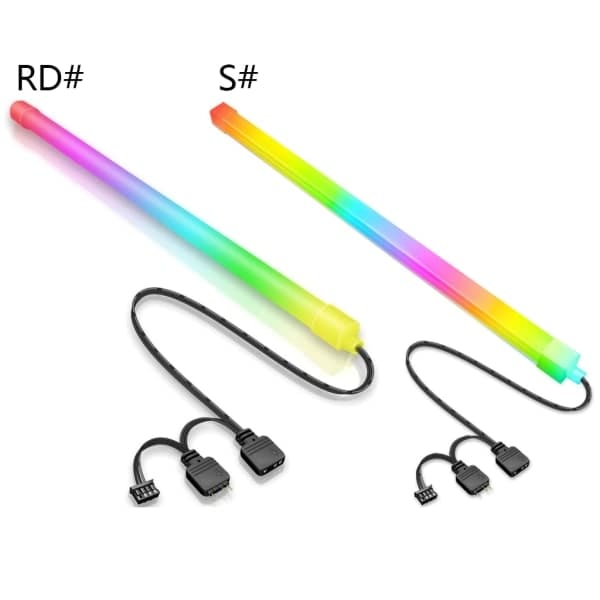 ARGB LED-stripa ARGB PC-chassi LED-ljusremsa 5V 3PINx2+4PIN Chassi Fyrkantig