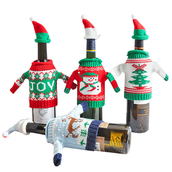 4-pack Christmas Wine Bottle Covers, 11*16cm