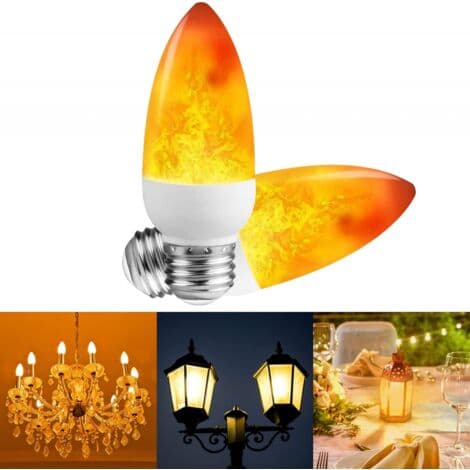 【2st】E27 LED-flammelampe, dekorativ stemningslampe