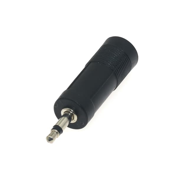 Tokjernet mikrofonadapter 6,5 hunn til 3,5 hann headset int