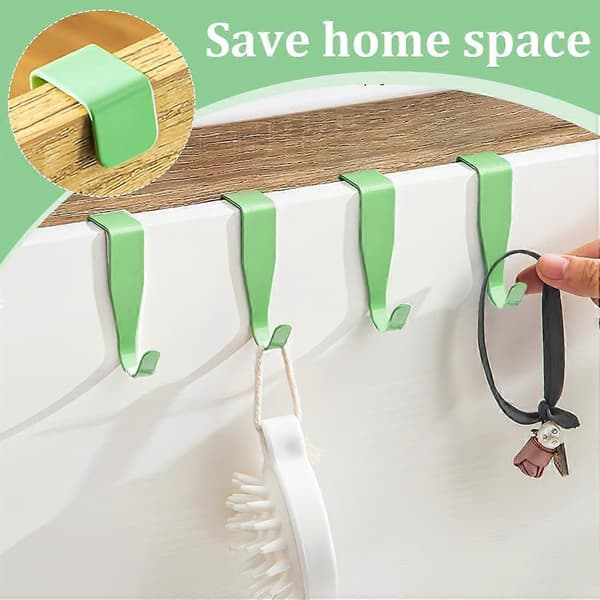4 pcs Door Hooks, Over Door Hooks, Clothes Hooks, Stable Hanging