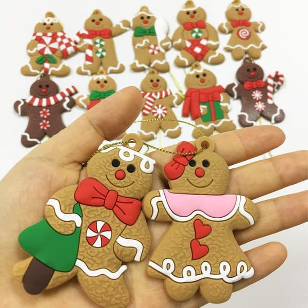 12 stk pepperkakemann juletrepynt dekorasjon juletre dekorasjon KLB