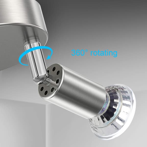 LED-taklampe roterbar, 3-veis rund panel LED-takspotlight