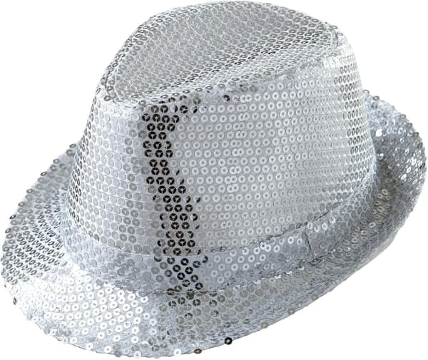 Felt hat with glitter, gold, for theme parties or carnival, Pair