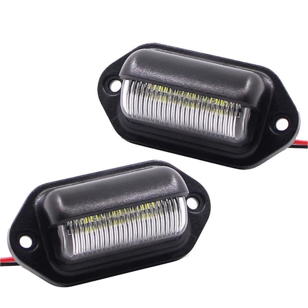 2-delt 12V LED-nummerpladelys - vandtæt bekvemmelighed