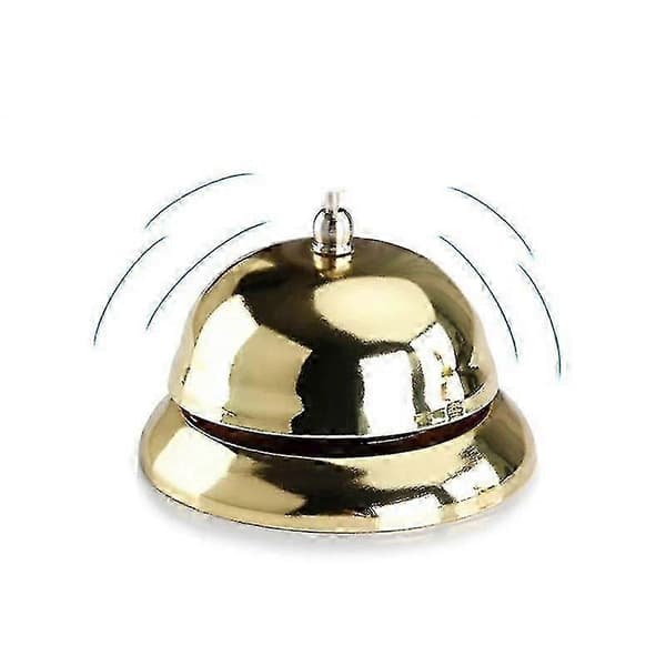 8,5 cm Guld Klokke Skrivebord Reception Restaurant Serviceklokke Til Hotel Disk -Sy