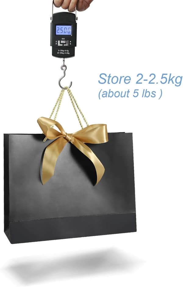 Papirgaveposer, 12,6 x 9,8 x 3,9 tommer (sort, 8-pak)