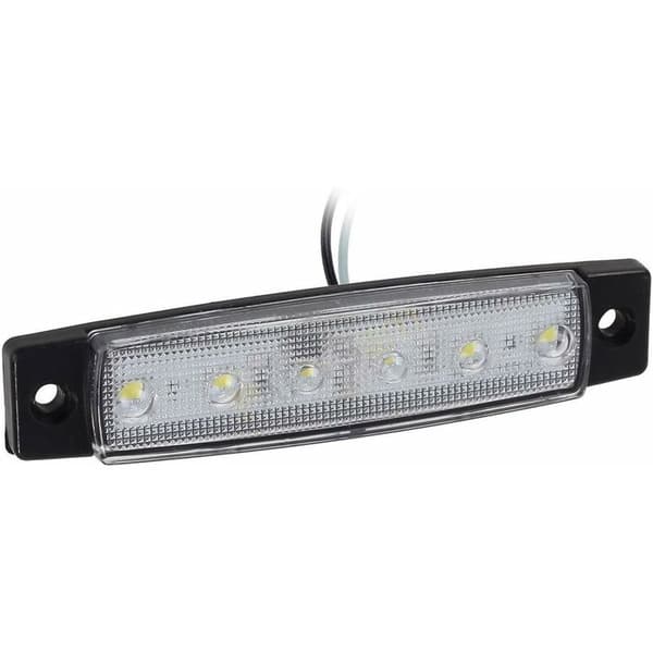 10 stk 3,8\" 6 LED sidemarkeringslys 12V LED tilhengerposisjonslys, bakre sidemarkeringslys