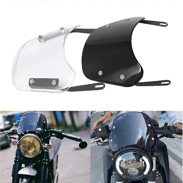 Motorcycle Windshield Retro Wind Deflector Windscreen Universal Modified Parts Cg125 Protective Plate Black