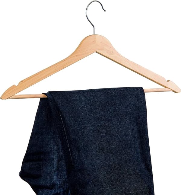 Solid Wood Hangers, 10-pack, For Shirts, Suits, Trousers DXGHC