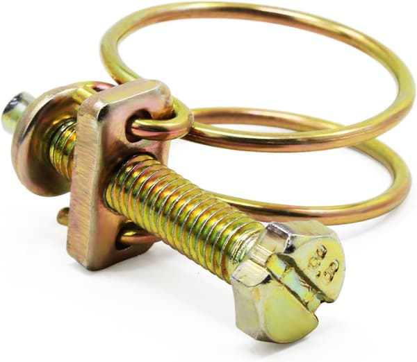 50 pcs. Adjustable Double Wire Hose Clamps 5 Sizes Steel Wire T