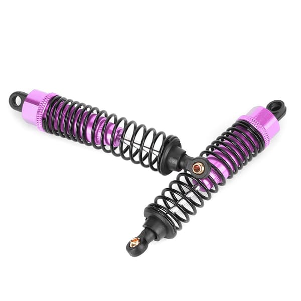 2 stk 1/10 Metal Støddæmper Tilbehør Passer til HSP RC Bilmodel Lilla 85MM
