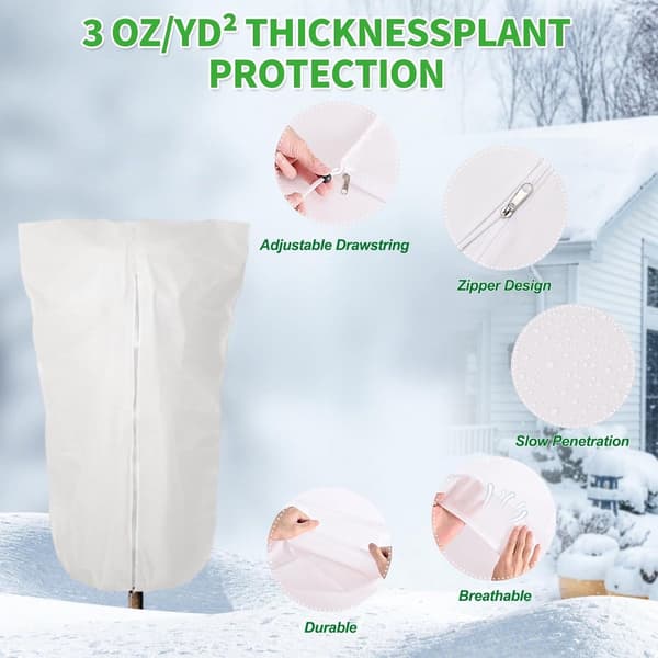 2 Plantebeskyttere - Vinterbeskyttelse - Frostbeskyttelse - Holdbar - Vinterplantebeskyttelse