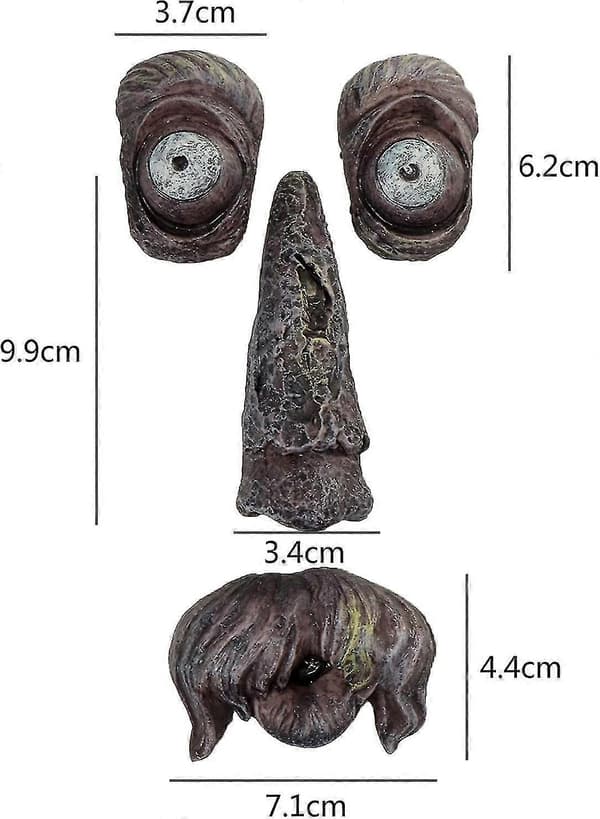 Garden Tree Face, Old Man Tree Face Decor, Playful Resin Tree Huggers