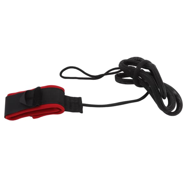 Surfboard Leash Adjustable Ankle Cuffs Paddleboard Safety Rope Outdoor Accessories Black and Red