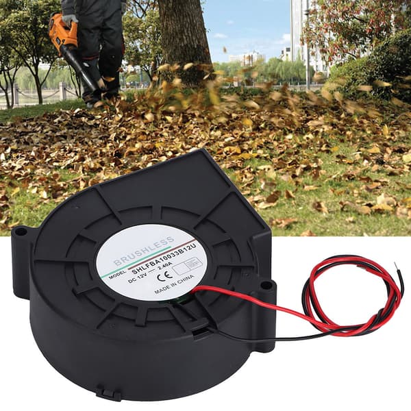 Dobbeltkugle turbine luftblæser køleventilator til picnic camping varmeudstyr grill 12V 2.4A