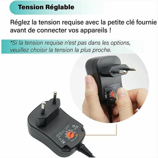 12W Universal Strømadapter 3V til 12V AC DC Oplader til VTech Kidimagic Starlight Kidi LightShow Party Sorio 1 2 3S 3 MobiGo Genius