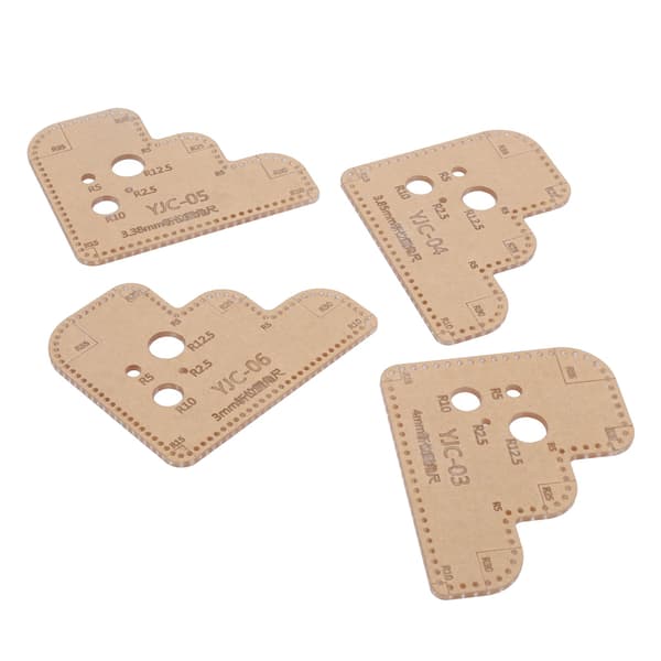 4 Pieces Acrylic Templates DIY Transparent Round Ruler Stencils Cutting Tool with Protective Layer for Crafts
