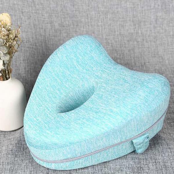 Ergonomisk knæpude til søvn, der giver komfort og støtte til hofter og ben med åndbart betræk Blå Blå Blue