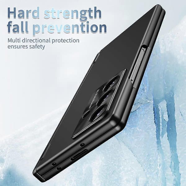 for Samsung Galaxy Z Fold 7 Case with S Pen Holder and Stylus, Full Coverage Phone Case Built-in Screen Protector Hinge Protection Slim Protective Case-FX-