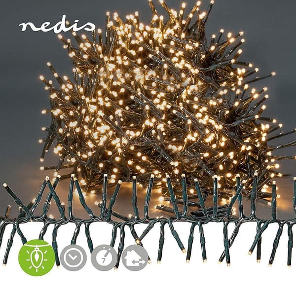 Christmas Lighting | Cluster Warm White | 11.00 m | Light Effects: 7 | Indoor or Outdoor |