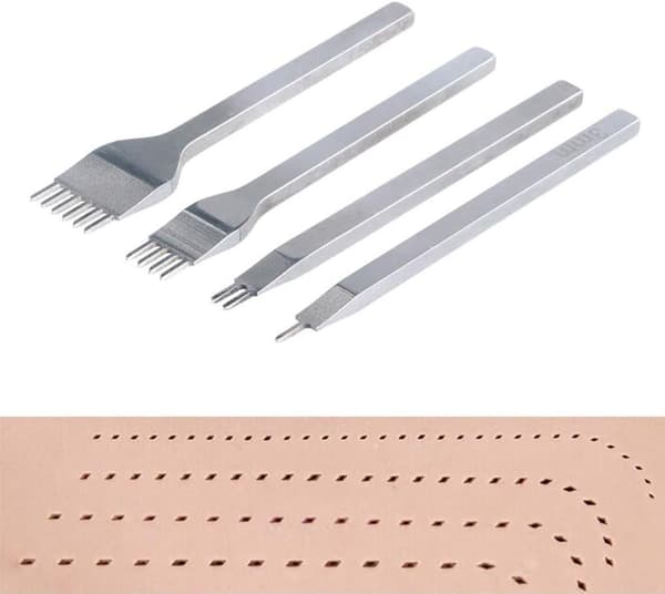 Hålstämpelverktygssats, 3mm DIY Läderkit, Läderhantverk Hålstämpel
