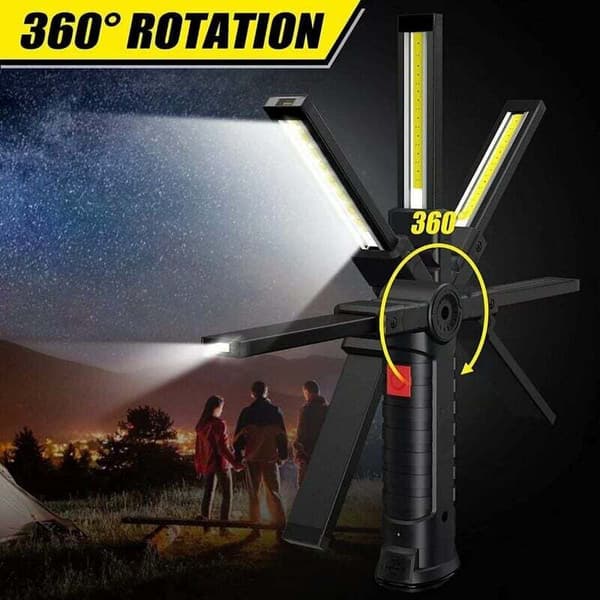 COB LED Handheld Work Light 800LM Ultra Bright, USB Rechargeable Inspection Lamp with Magnetic Base, 5 Light Modes 6000K Lantern for Auto G