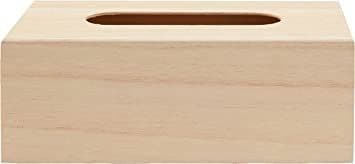 Serviettholder med base, tre, beige, 19,5 x 12,5 x 8,5 cm