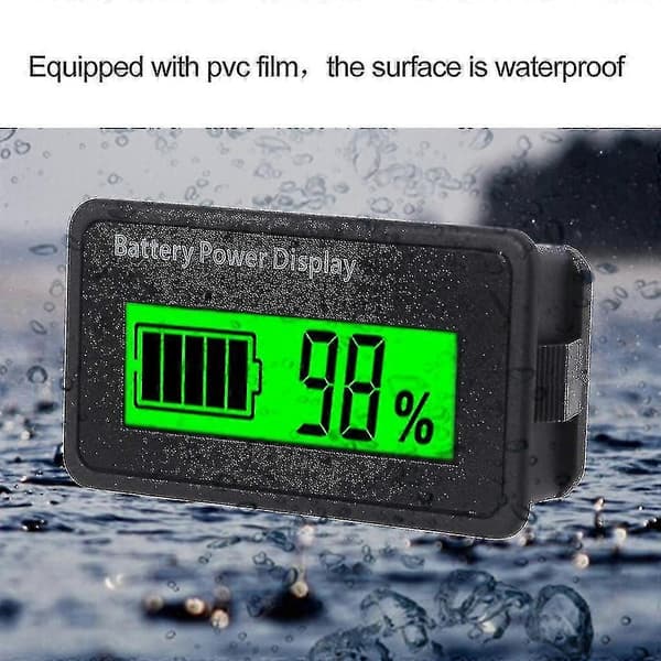 12v 24v 48v Batterikapacitetsindikator Golfvogn Spændingsmåler Med LCD-Display