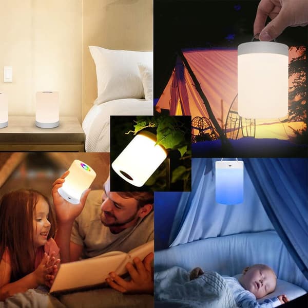 Rechargeable induction night light for the bedside table, LED touch charging sm