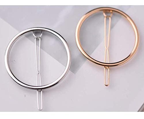 2 st Minimalistiska Snygga Hålformade Geometriska Runda Cirkel Metall Hårnålar