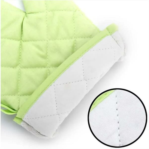 Heat Resistant Oven Mitts Microwave Gloves for Cooking Baking Grilling 1 Pair Red