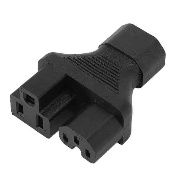 IEC320 C14 til C13 og 515R Strømadapter Hann til Hunn Strømuttak Splitteradapter for Skrivebordslampe Skriver
