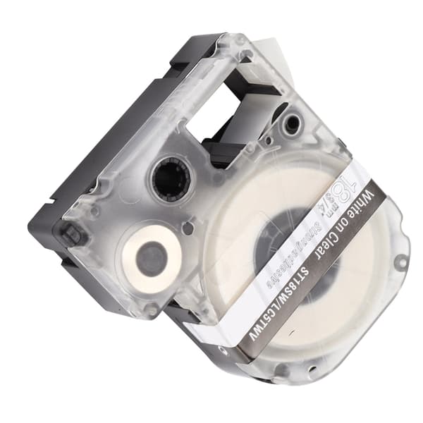 Label Tape PET Replacement Memo Paper for Epson Label Printer for KINGJIM Label Machine Transparent on White