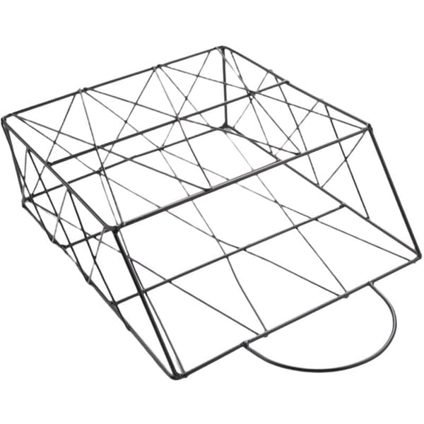 Newspaper Rack Wall Mounted Newspaper Magazine Document Book Organizer Files Metal Basket Container Shelf Storage Display Stand - Black