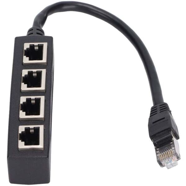 RJ45 1 til 4 port splitteradapter, jævn transmission, fremragende forbindelse, netværkskabeladapter