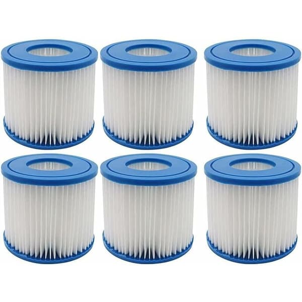 6-pak Spa- og Poolfiltre - Type D - Erstatningsfilterpatron til Summer Waves