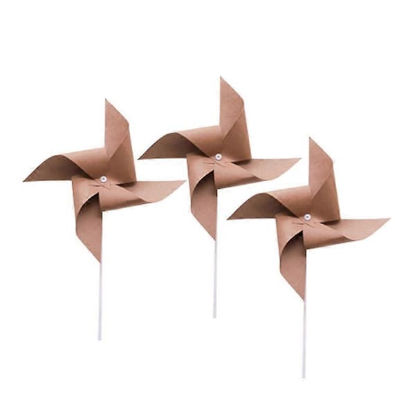 3 st Vindsnurror Mini Utsökt Kraftpapper Snurrande Hjul för Inomhusbruk Windmill Windmill