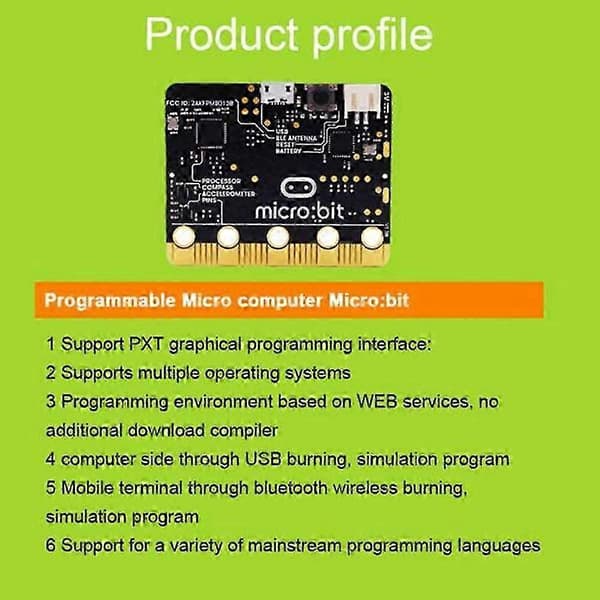 BBC Microbit Go Startpakke BBC Programmerbart Udviklingskort Med Beskyttelsesetui Til DIY-projekter