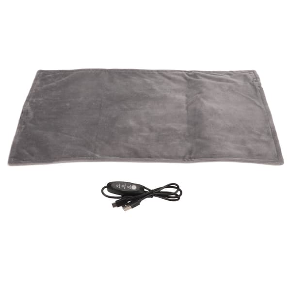 Electric Heating Pad 19x11 inch USB Fast Heating 3 Temperature Modes Foldable Soft Material Small Heating Pad for Back Waist Legs